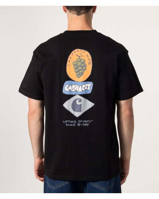 Carhartt Black Loose Fit Stacked Grapes T-Shirt for men