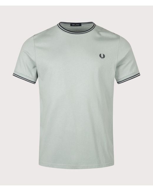 Fred Perry Green Regular Fit Twin Tipped T-Shirt for men