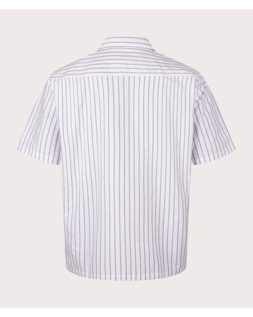 Norse Projects White Ivan Relaxed Organic Oxford Monogram Shirt for men
