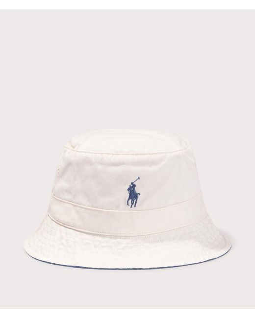 Polo Ralph Lauren White Chino Bucket Hat for men