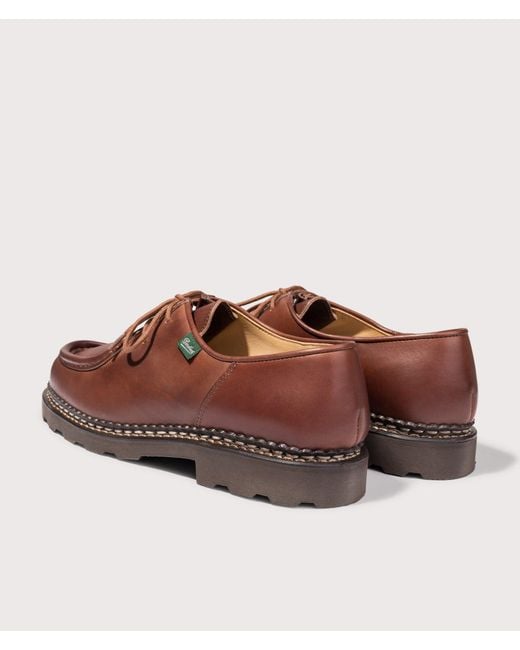 Paraboot Brown Michael Smooth Leather Shoes for men