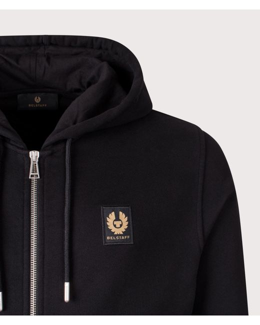 Belstaff Black Zip Through Hoodie for men