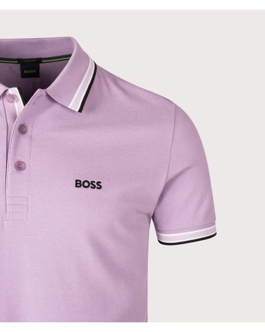 Boss Pink Regular Fit Paddy Polo Shirt for men