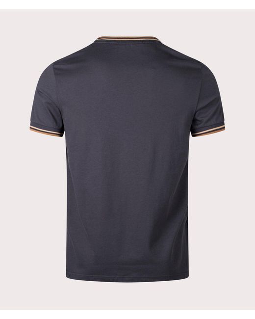 Fred Perry Blue Twin Tipped T-shirt for men