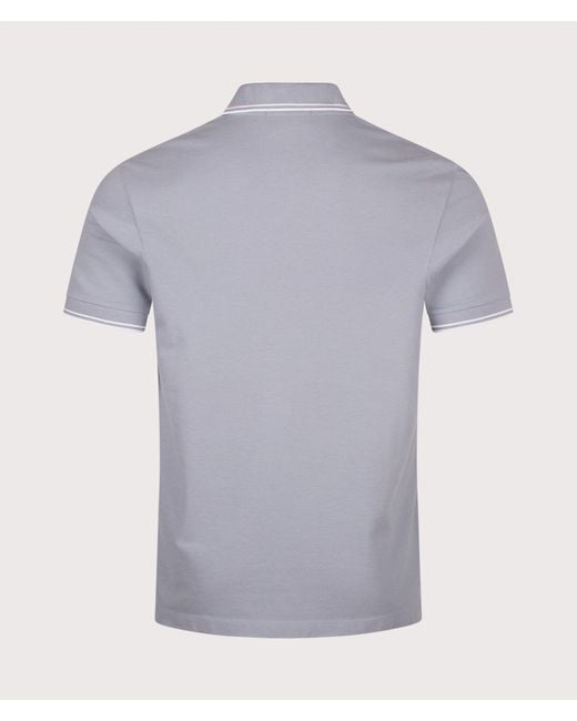 Stone Island Blue Slim Fit Organic Cotton Polo Shirt for men