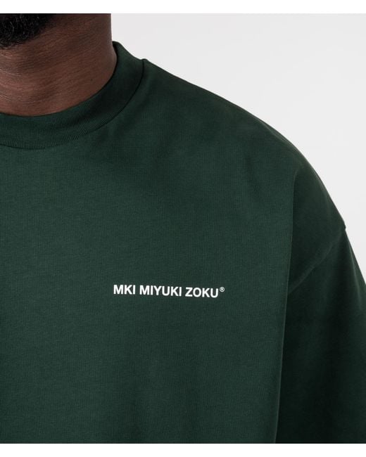 MKI Miyuki-Zoku Green Oversized Uniform T-Shirt for men