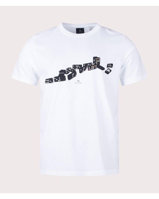 PS by Paul Smith White Domino T-shirt for men