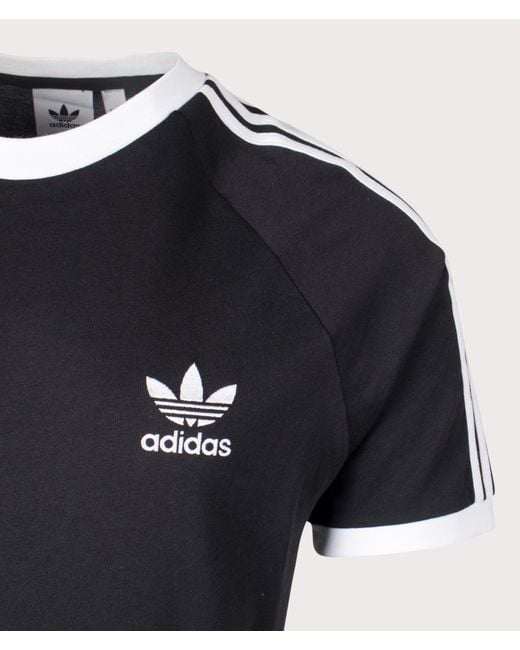 Adidas Originals Black Slim Fit Adicolor Classics 3-Stripes T-Shirt for men