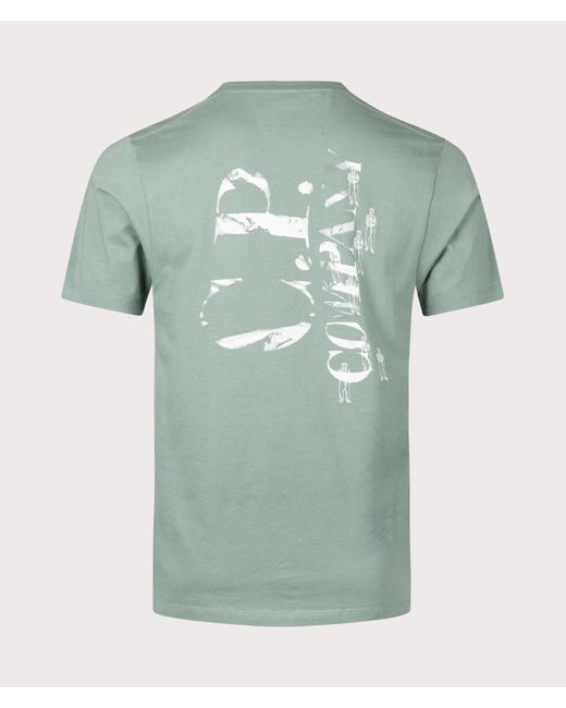 C P Company Green 30/1 Jersey Relaxed Graphic T-shirt for men