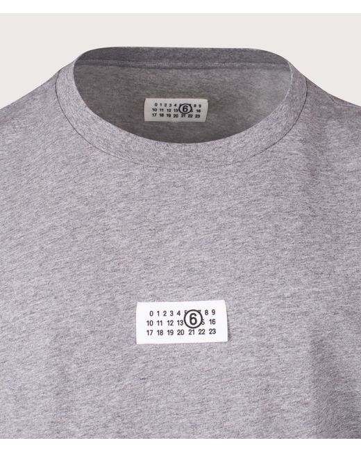 MM6 by Maison Margiela Gray Numeric Cotton T-Shirt for men