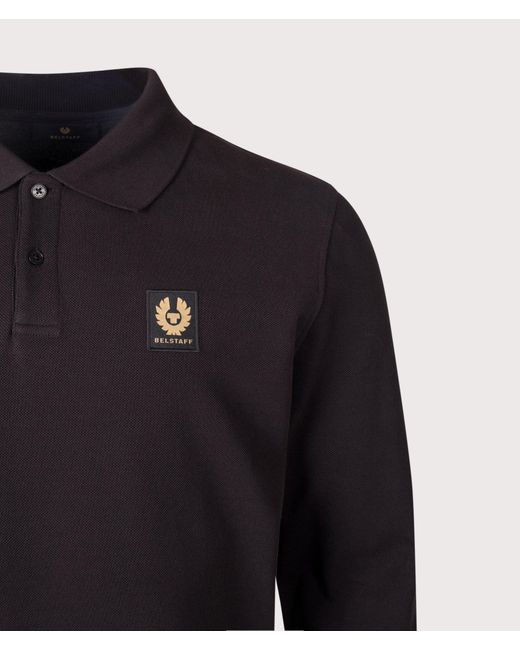 Belstaff Blue Regular Fit Long Sleeved Polo Shirt for men