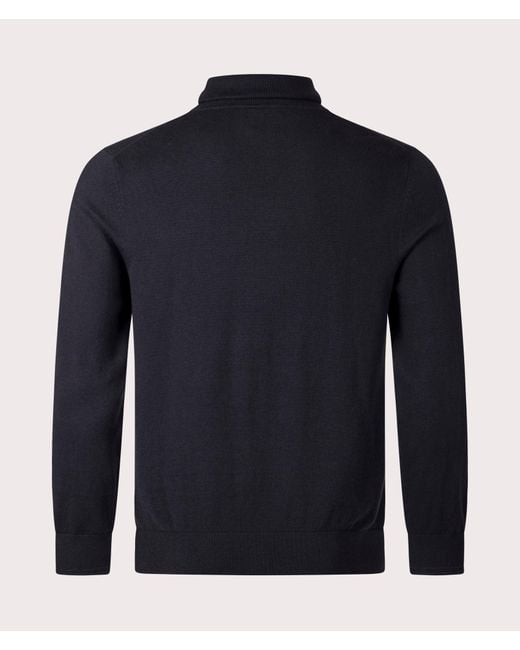 Paul Smith Blue Zebra Badge Roll Neck Jumper for men