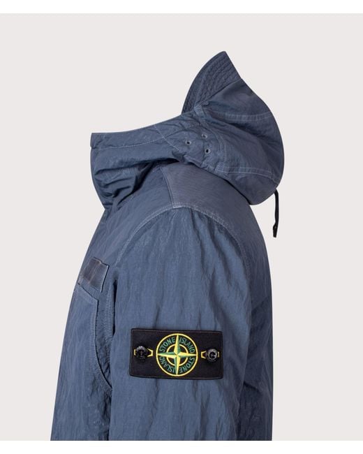 Stone Island Blue Warp Rib Nylon-Tc Jacket for men