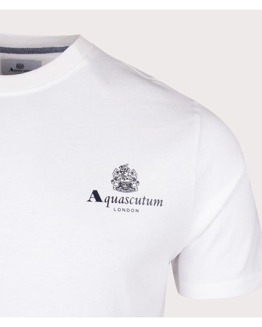 Aquascutum White Active Small Logo T-shirt for men