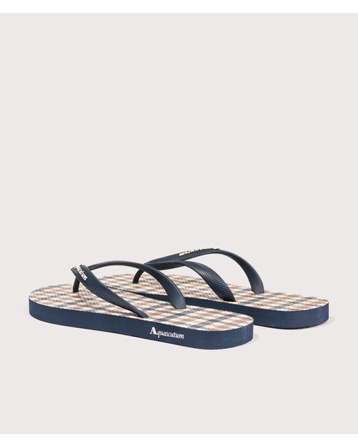 Aquascutum Blue Iconic Flip Flops for men
