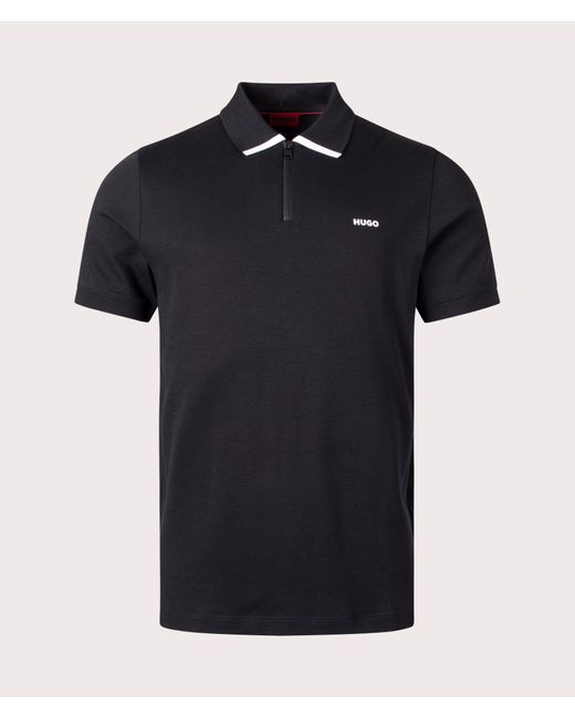 HUGO Black Dalomino Polo Shirt for men