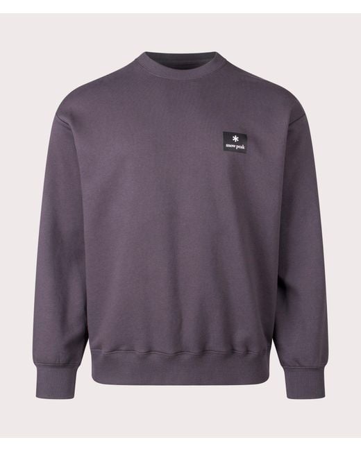Snow Peak Purple Square Logo Sweatshirt for men