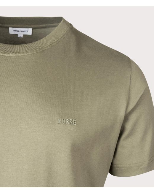 Norse Projects Green Johannes Organic Cotton Norse Logo T-Shirt for men