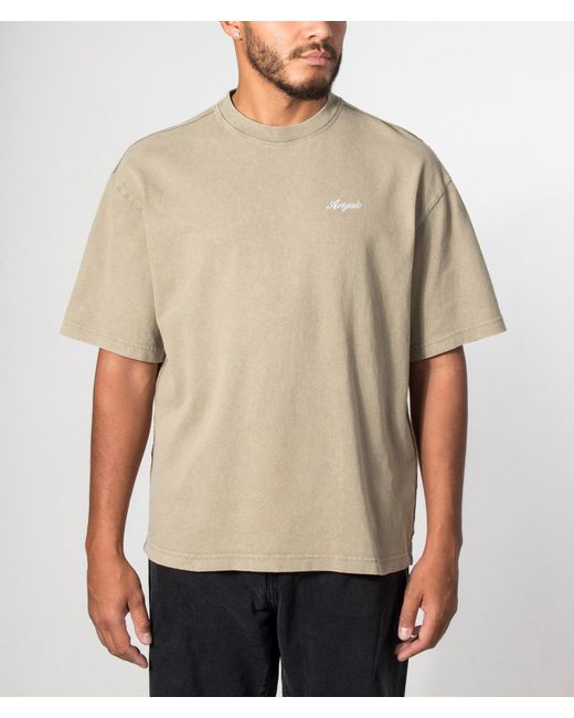 Axel Arigato Natural Oversized Fit Honor Washed T-Shirt for men
