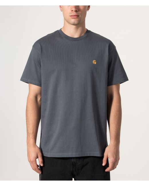 Carhartt Blue Loose Fit Chase T-Shirt for men