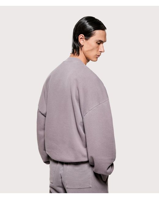 MKI Miyuki-Zoku Purple Oversized Uniform Crewneck Sweatshirt for men