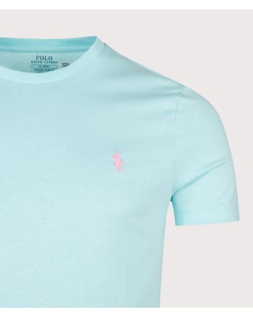 Polo Ralph Lauren Blue Custom Slim Fit Jersey T-Shirt for men