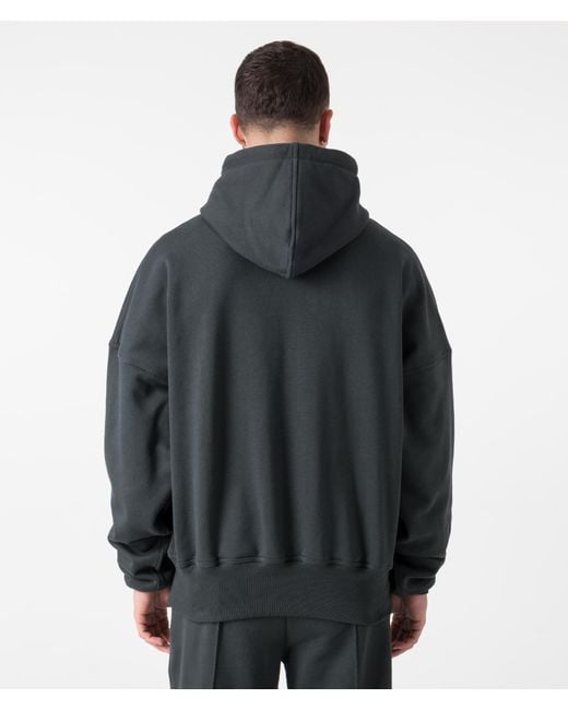 FLORENCE BLACK Black Oversized Fit Essential Oversized Hoodie for men