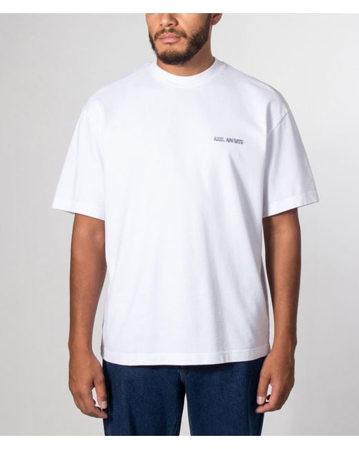 Axel Arigato White Oversized Fit Forest Sketch T-Shirt for men