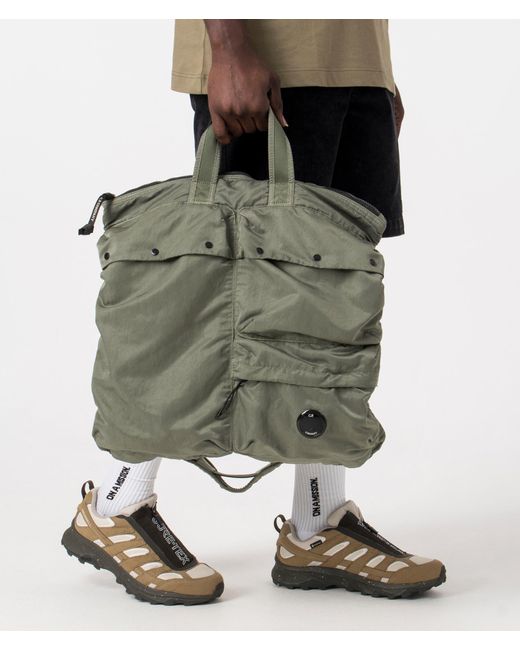 C P Company Green Nylon Tote Bag for men