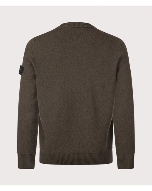 Stone Island Gray Loose Fit Pure Rws Wool Jumper for men