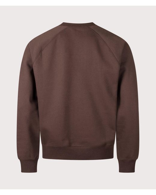 Carhartt Brown Regular Fit Chase Sweatshirt for men