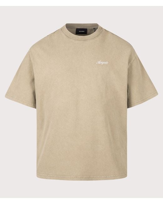 Axel Arigato Natural Oversized Fit Honor Washed T-Shirt for men
