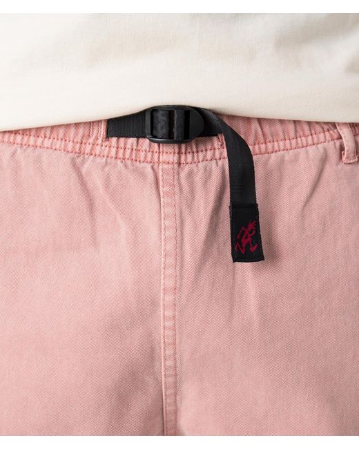 Gramicci Pink Pigment Dyed G-shorts for men