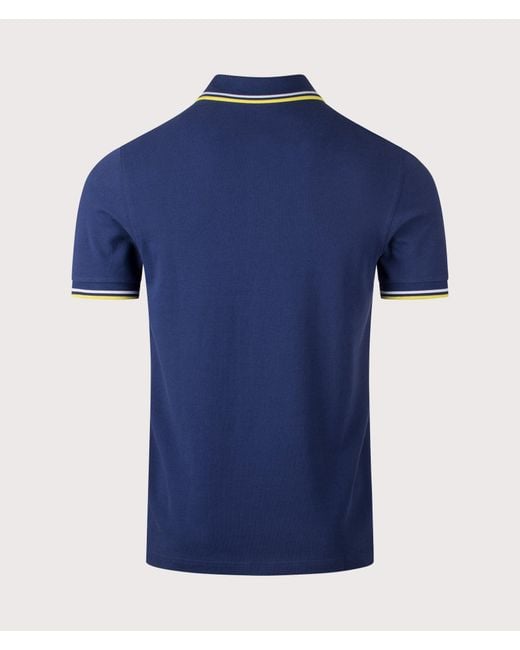 Fred Perry Blue Regular Fit Twin Tipped Polo Shirt for men