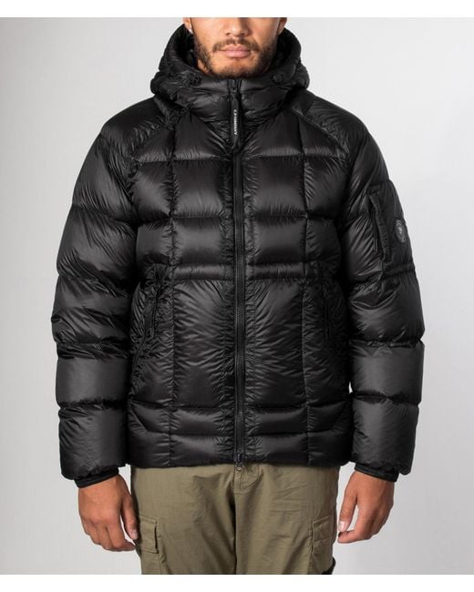 C P Company Gray D.D. Shell Hooded Down Jacket for men