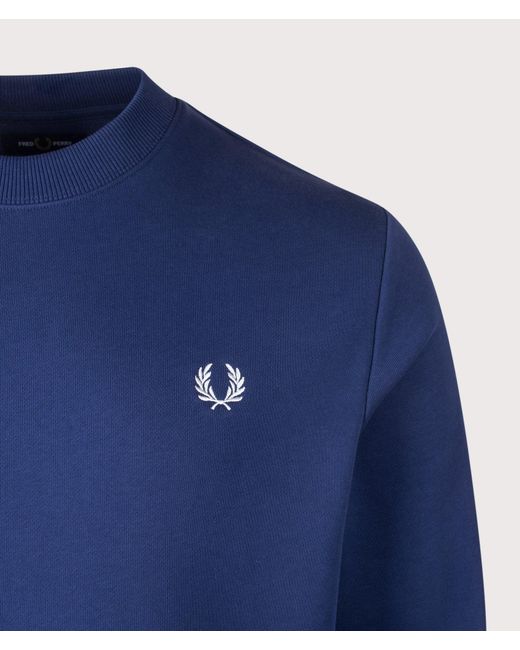 Fred Perry Blue Regular Fit Crew Neck Sweatshirt for men