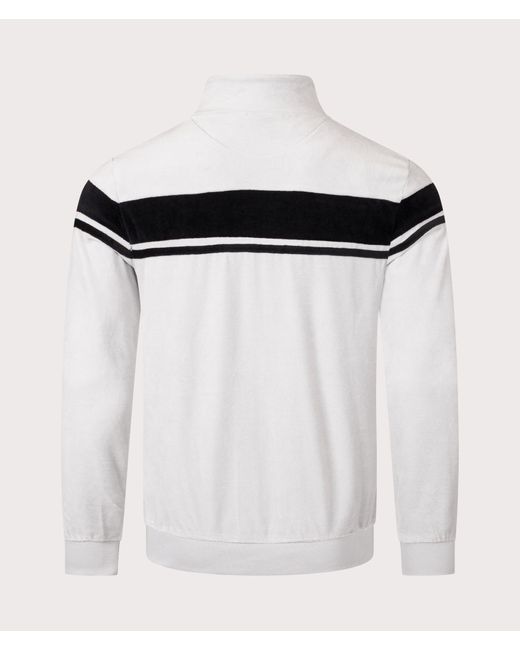 Sergio Tacchini White Damarind Vel Velour Track Top for men