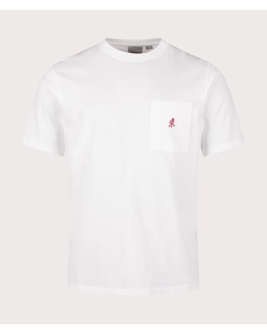 Gramicci White One Point T-Shirt for men