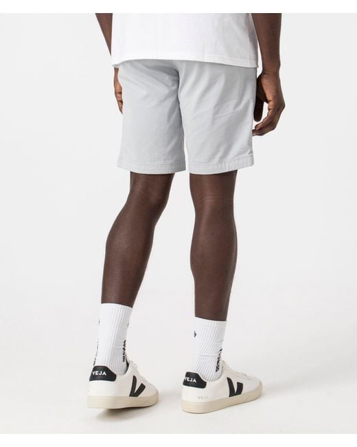 Boss White Slim Fit Chino Shorts for men