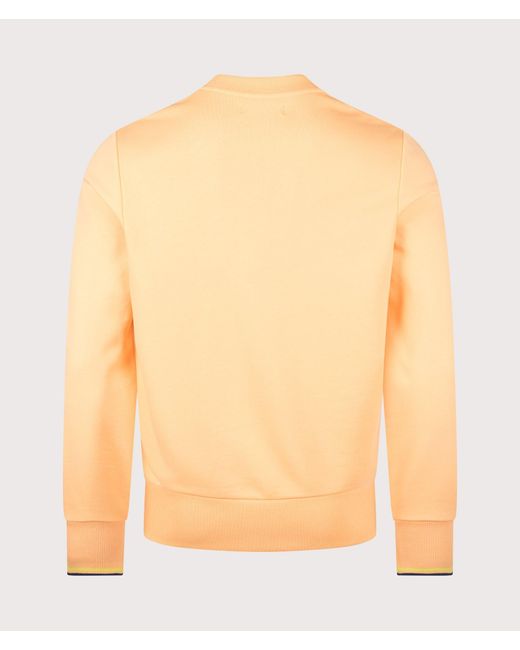 Fred Perry Yellow Regular Fit Crew Neck Sweatshirt for men