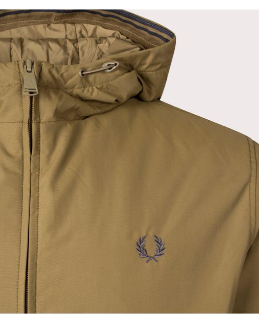 Fred Perry Green Padded Brentham Jacket for men