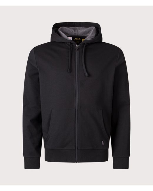 Polo Ralph Lauren Black Zip Through Lightweight Hoodie for men