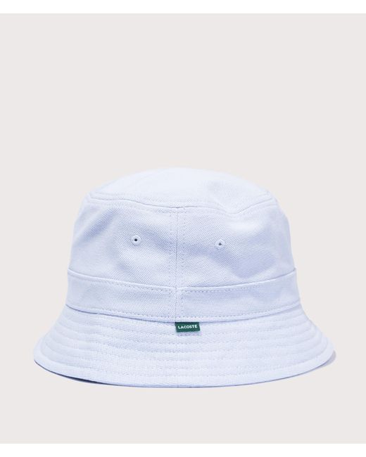 Lacoste White Croc Logo Bucket Hat for men