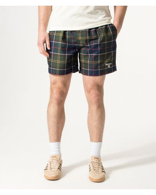 Barbour Blue Tartan Swim Shorts for men