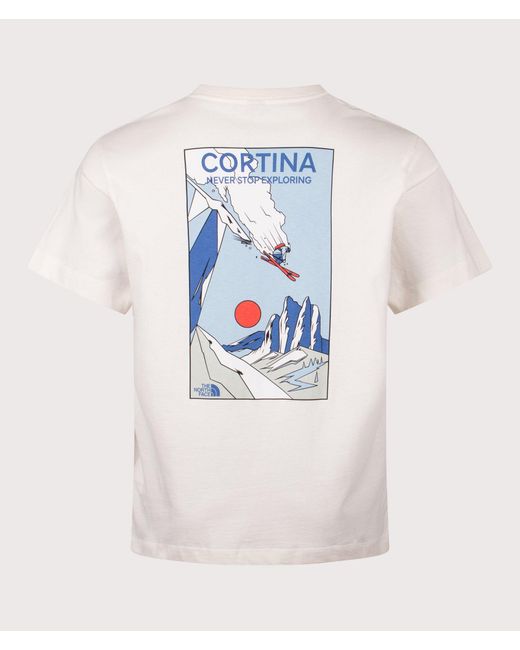 The North Face Blue Regular Fit Mountain Celebration Graphic T-Shirt for men