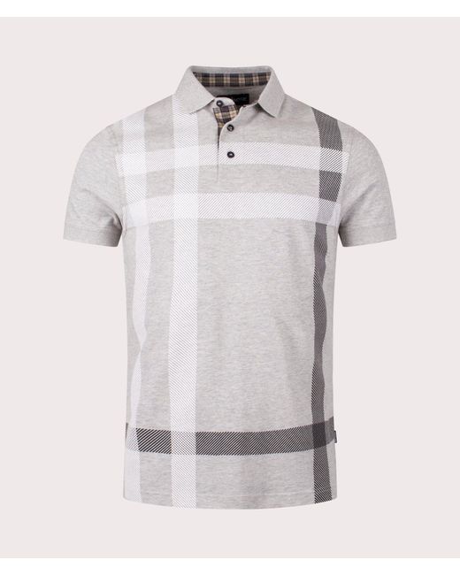 Barbour Gray Blaine Polo Shirt for men