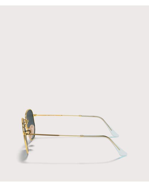 Ray-Ban Blue Hexagonal Flat Lenses Sunglasses for men
