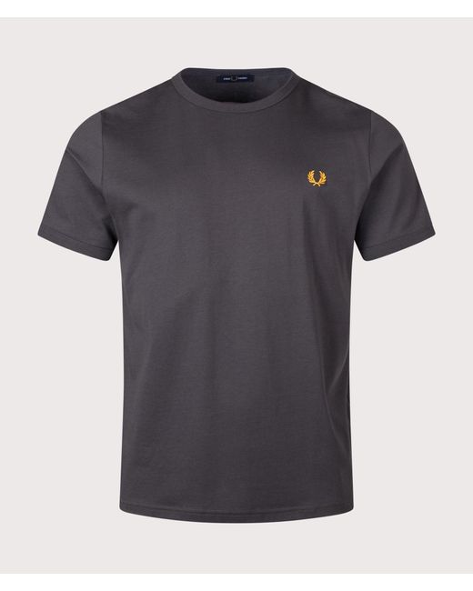 Fred Perry Black Regular Fit Ringer T-Shirt for men