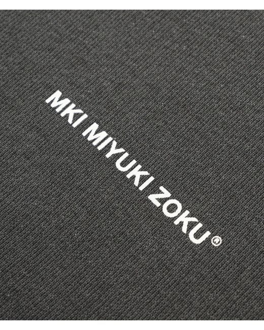 MKI Miyuki-Zoku Gray Oversized Uniform Zip Through Hoodie for men