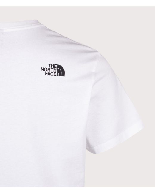 The North Face White Relaxed Fit Mountain Logo T-Shirt for men